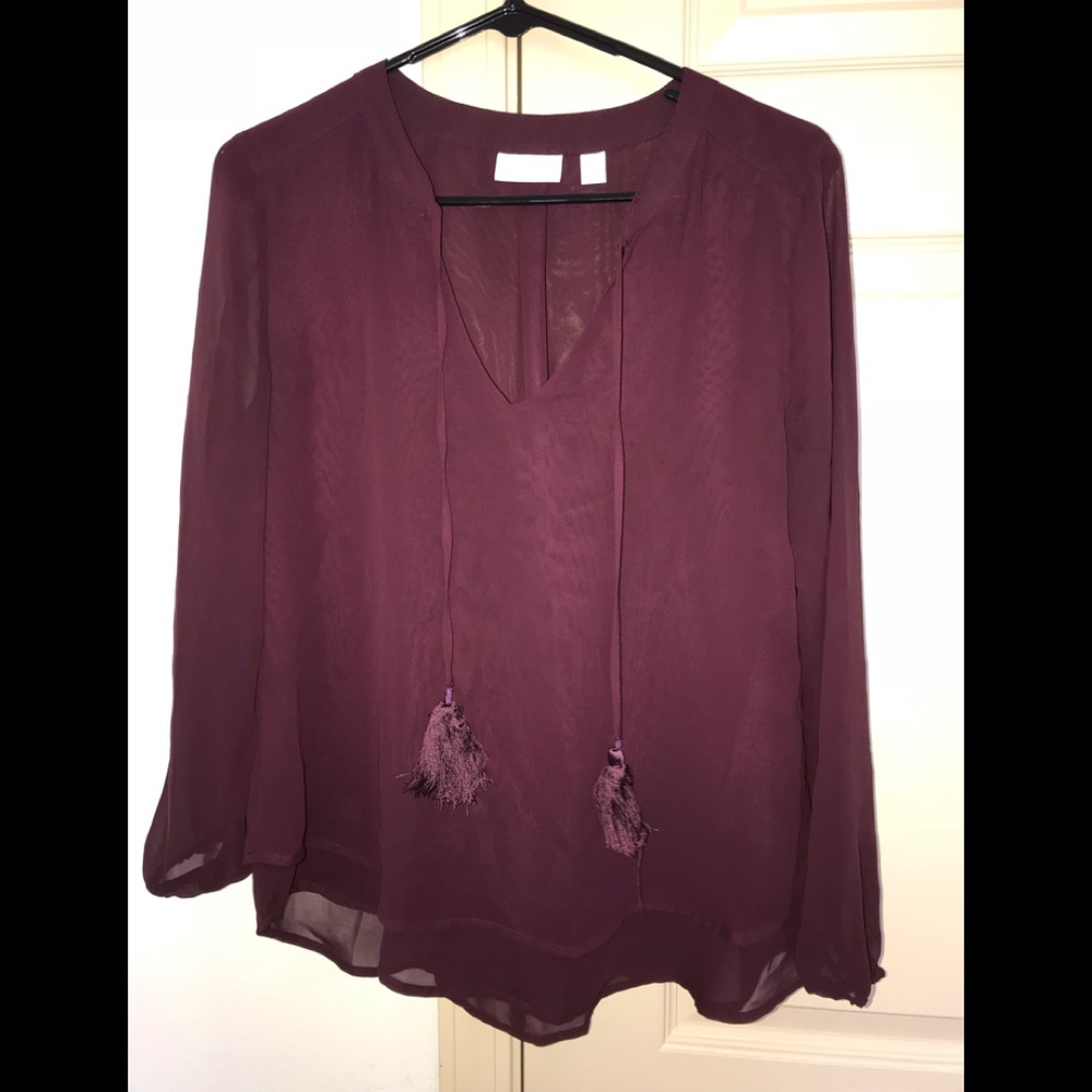 plum blouse